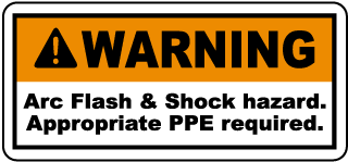 Arc Flash & Shock Hazard Label