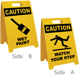 Wet Paint / Watch Your Step Floor Sign