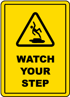 Watch Your Step Signs Trip Hazard Signs