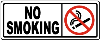 24x No Smoking Stickers Decals