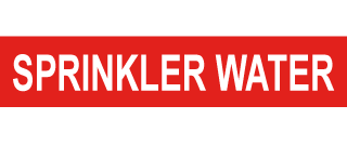 Sprinkler Water Pipe Label