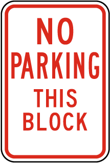 No Parking This Block Sign