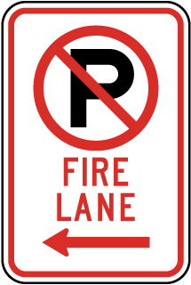 BI-DIRECTIONAL ARROW NO PARKING FIRE LANE SIGN SIGN /& STICKER OPTIONS
