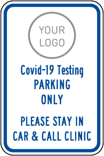 Custom  Parking Sign with Colored Border