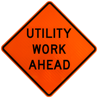 Utility Work Ahead Rigid Sign