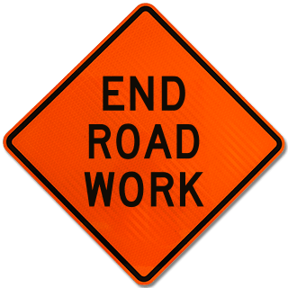 End Road Work Rigid Sign
