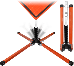 Road Construction Heavy Duty Steel Tripod Sign Stands/Holders 