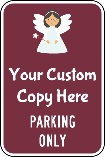 Custom Reserved Parking Sign with Colored Background
