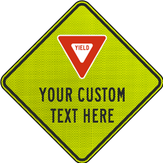 Custom Yellow Green Diamond Traffic Sign