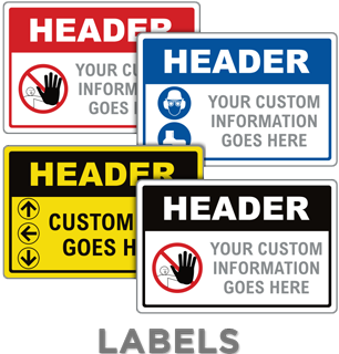 Custom Blank Header Labels with 28 Unique Templates