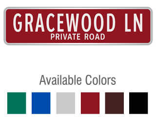 Flat Blade Sign with Two Lines of Text