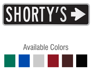 Flat Blade Sign with Directional Arrow