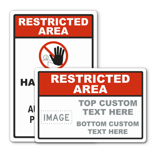Restricted Access Sign Template