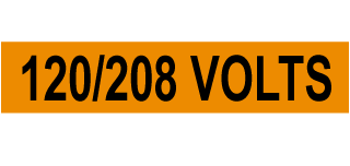 120-208 Volts Voltage & Conduit MarkersStickersVolt DecalsLabels 