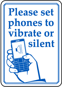 Set Phones To Vibrate or Silent Sign
