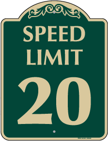Speed Limit 20 Sign - Get 10% Off Now