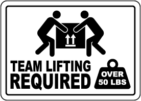 Weatherproof Plastic Vertical Lifting Device Required Bilingual Sign With English & Spanish Text
