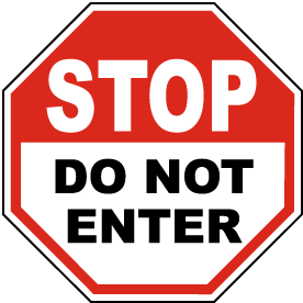 Stop Do Not Enter Private Drive 9 x 6 Metal Sign 