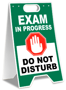 Exam In Progress Sign