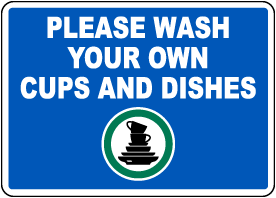 Rinse Dishes Sign