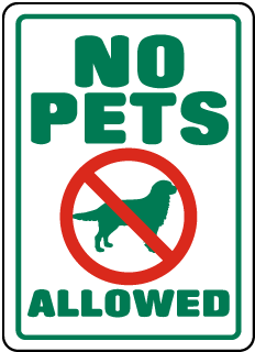 No Pets Allowed Sign Free Printable