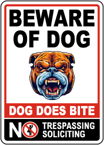 VSafety Cartello con scritta Beware of the Dog, Private Property