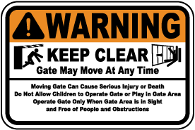 Please Keep The Gate Clear Sign x2 