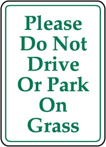 Please do not park on grass verge COUN0052 Stickers & Signs 