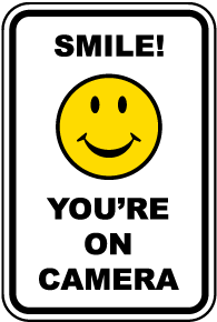 Smile You'rE On Camera Sign - F8065