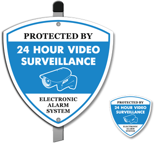 Safety Industrial Security decal 24 HOUR VIDEO SURVEILLANCE large sticker 