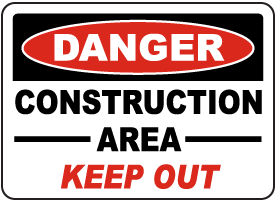 Sticker or 6mm Correx Sign CSSS11 Danger Keep Out Site Safety 