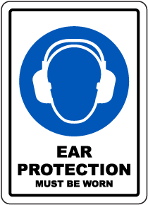 ear plug protection sign