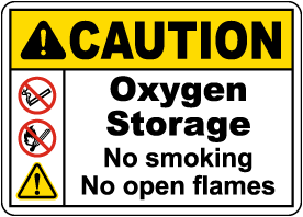 No Smoking 7 x 10 Plastic Open Flames Sign By SmartSign 7 x 10 Plastic Lyle Signs S-5904-PL-10 Oxygen Storage Danger Open Flames Sign By SmartSign 