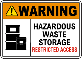 thumbnail image 2 of Halogenated Solvent Waste Only - Hazardous Waste Warning Sign 2 of 10