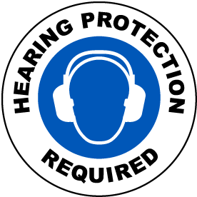 Hearing Protection Required Signs - Anti-Slip Floor Sticker