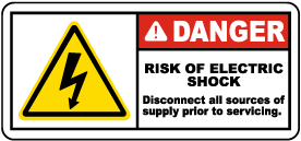 Cartello VSafety Signs Pericolo Attrezzature Elettriche Accesso Vietato 300x100 Mm - Autoadesivo - 4
