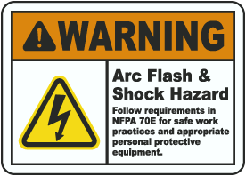 Warning Arc Flash & Shock Hazard Label - Claim Your 10% Discount