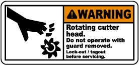 Warnaufkleber „Rotating Blade Hazard“ – Nach ISO 7010, Witterungsbeständig