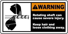 Keep Hair & Loose Clothing Away Label - Claim Your 10% Discount