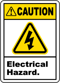 Caution Electrical Hazard Label - Save 10% Instantly