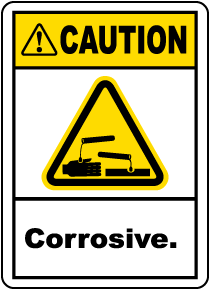 Warning Sticker _ Warning corrosive substances _ Stickers _ approx 6cm 