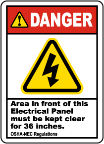 Must Be Kept Clear For 36 Inches Label - Save 10% Instantly