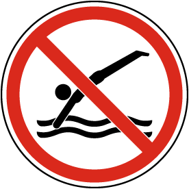 No Diving – Shallow Water Metal Sign – Durable Outdoor Safety Decoration