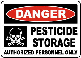 Danger Pesticide Storage MAGNET 2"x3" Refrigerator Locker Caution 