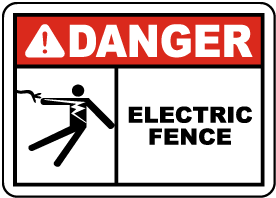 8 Pieces Electric Fence Warning Signs 10 x 4 Inch Plastic Electric Fence Safe Signs Caution Warning Sign for Danger Electric Fence Sign Farm Home 