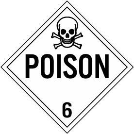 poison.m Poison Class 6 Placard - Save 10% Instantly