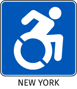 Blue Handicap Symbol Wheelchair Ramp Print Parking Car Lot Business Office Sign Aluminum Metal 