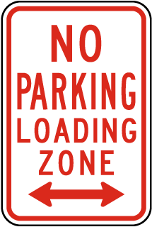 Warning Notice No Parking Loading Zone Sign Two Arrow 200x300 Metal Sign Deliver 