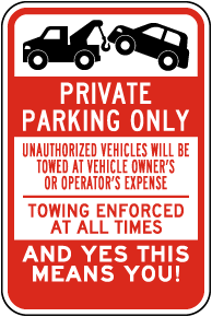 Private Parking Signs - Low Prices, Ships Fast