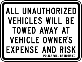SmartSign Do Not Block Garages Unauthorized Vehicles Towed Sign 12 x 18 Aluminum 
